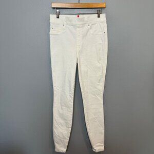 SPANX white pull on skinny jeans size medium TALL
